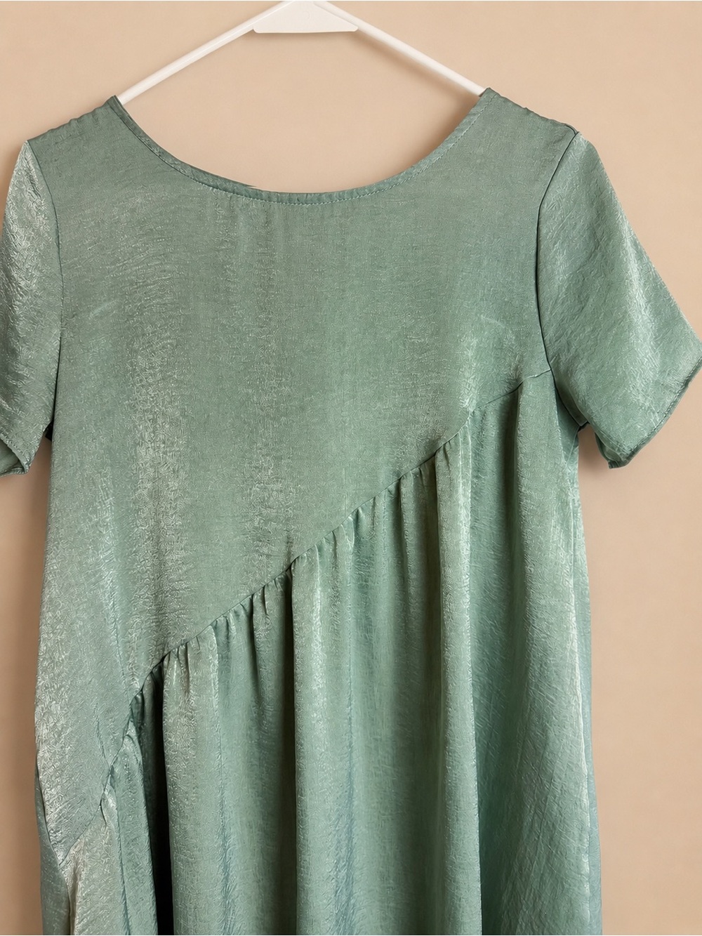 Sage Green Short Sleeve Women's Dress
